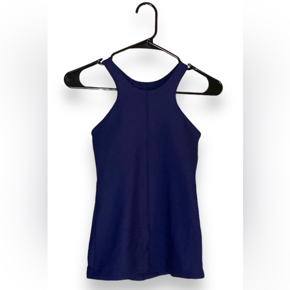 Athleta navy blue tank top with build in bra - Picture 1 of 7